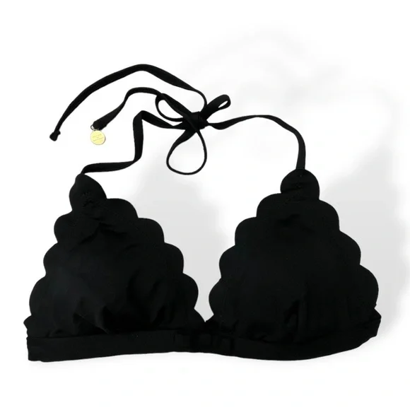 Kate Spade Black Scalloped Triangle Bikini Top - Picture 6 of 12